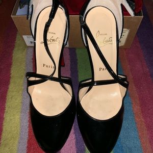 LOUBOUTIN BORGHESE 140 PATENT HEELS